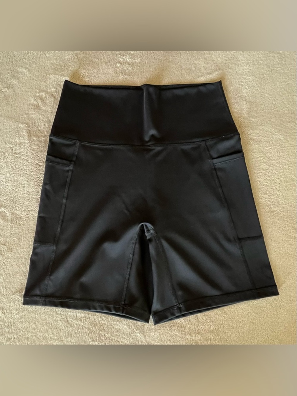 OFFLINE by aerie Black High-Rise Bike Shorts with Side Pockets